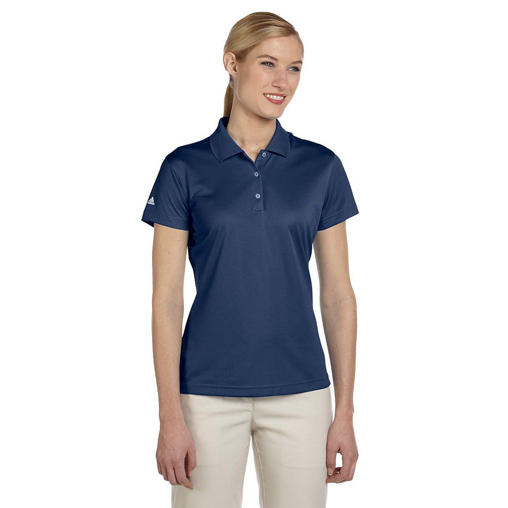 adidas Golf Women's ClimaLite Navy S/S Basic Polo