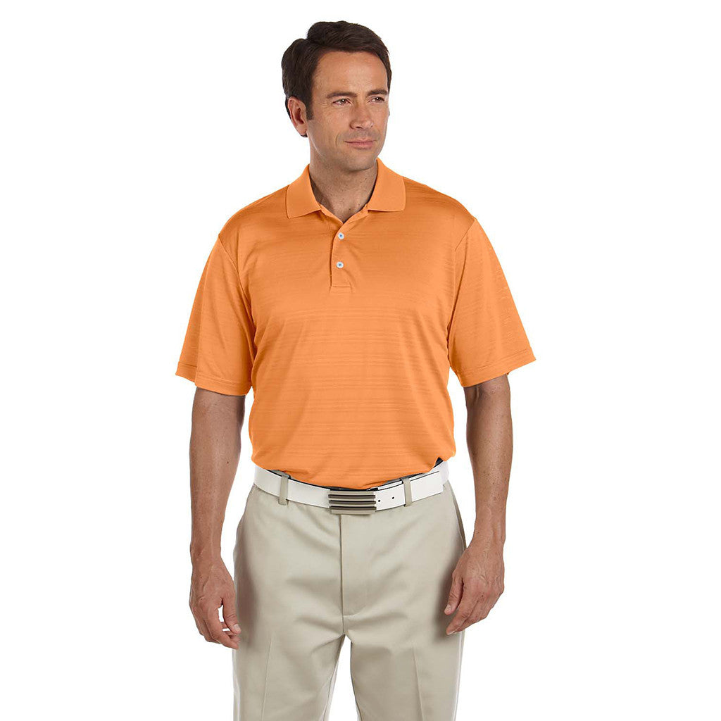 adidas Golf Men's ClimaLite Light Orange S/S Textured Polo