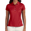 adidas Golf Women's Red ClimaLite Solid Polo