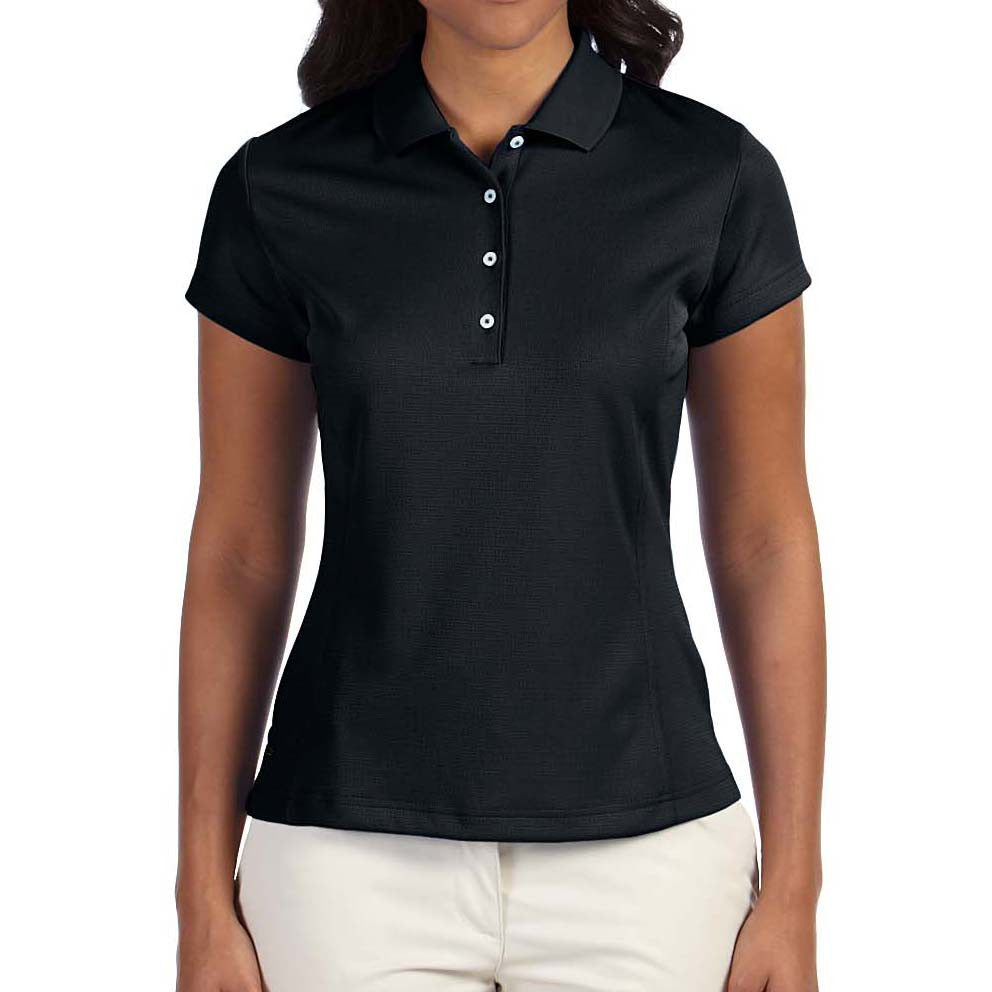 adidas Golf Women's Black ClimaLite Solid Polo
