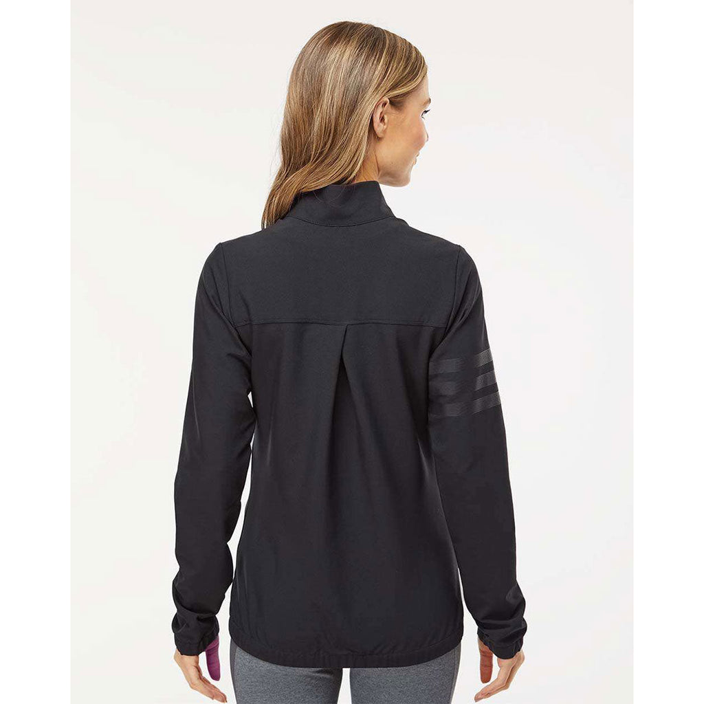 adidas Women's Black 3-Stripes Full-Zip Jacket