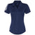adidas Women's Team Navy Blue/White Floating 3-Stripes Sport Shirt
