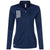adidas Women's Team Navy Blue/Grey Two 3-Stripes Double Knit Full-Zip