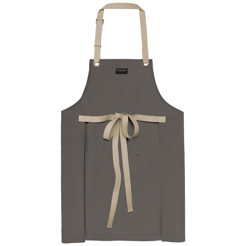 Port Authority Magnet/Stone Canvas Full-Length Two-Pocket Apron