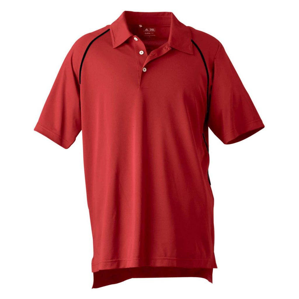 adidas Golf Men's ClimaLite Red S/S Piped Polo
