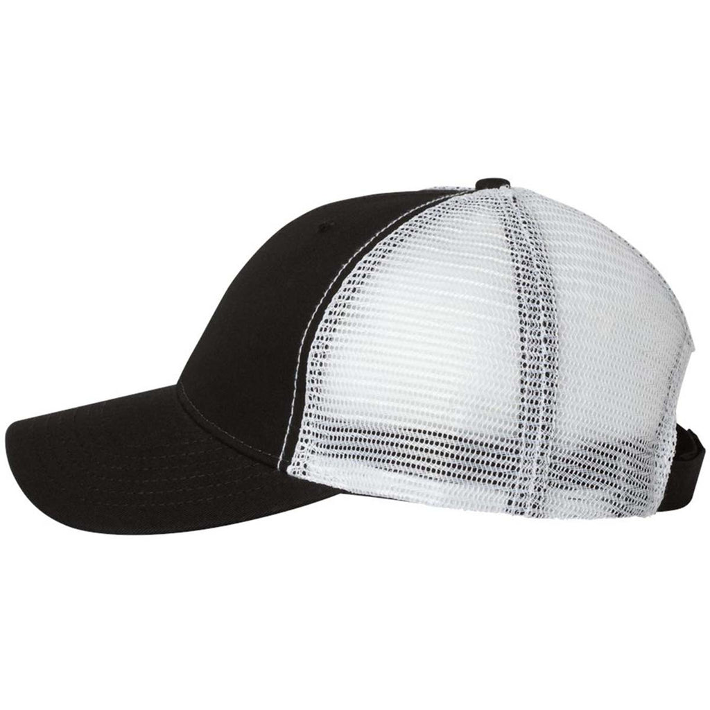 Sportsman Black/White The Duke Washed Trucker Cap