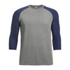 Expert Men's Steel/Navy 3/4 Raglan Sleeve Outfitter Crew