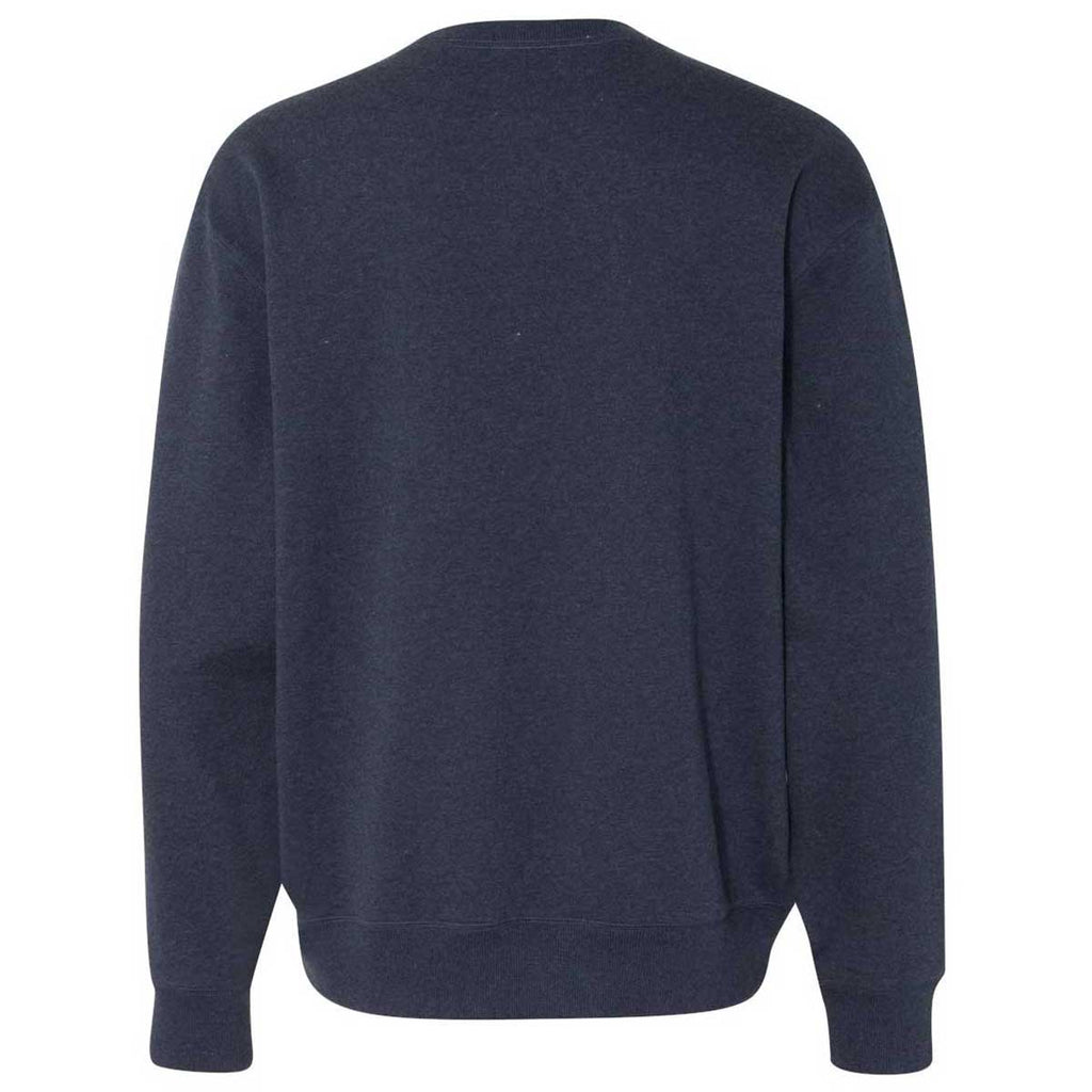 Champion Men's Navy Heather Originals Sueded Fleece Crew