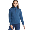 Marine Layer Women's Deep Denim Sport Quarter Zip