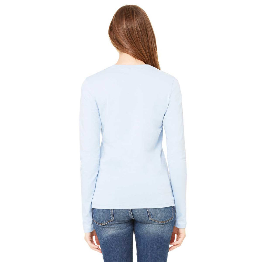 Bella + Canvas Women's Baby Blue Jersey Long-Sleeve T-Shirt