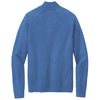 Brooks Brothers Men's Charter Blue Heather Cotton Stretch Quarter Zip Sweater