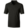 Cutter & Buck Men's Black Tall Forge Polo Pencil Stripe