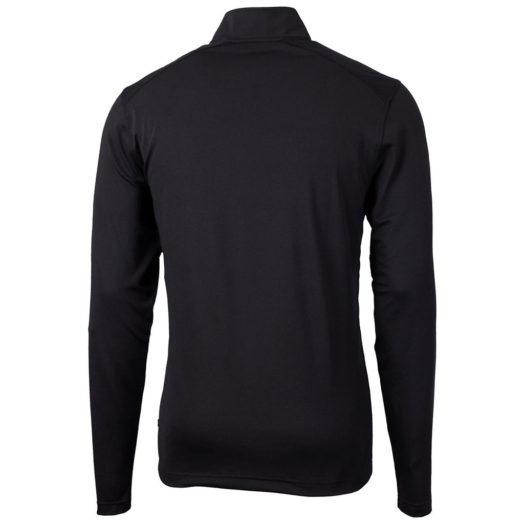 Cutter & Buck Men's Black Virtue Eco Pique Recycled Tall Quarter Zip