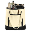 Port Authority Natural/Black Large Cotton Canvas Boat Tote