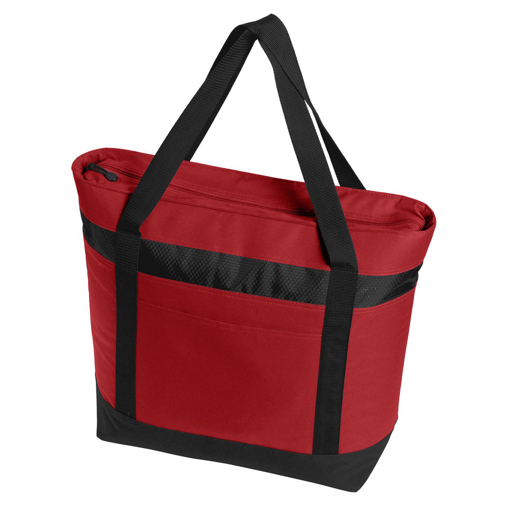 Port Authority Chili Red Large Tote Cooler