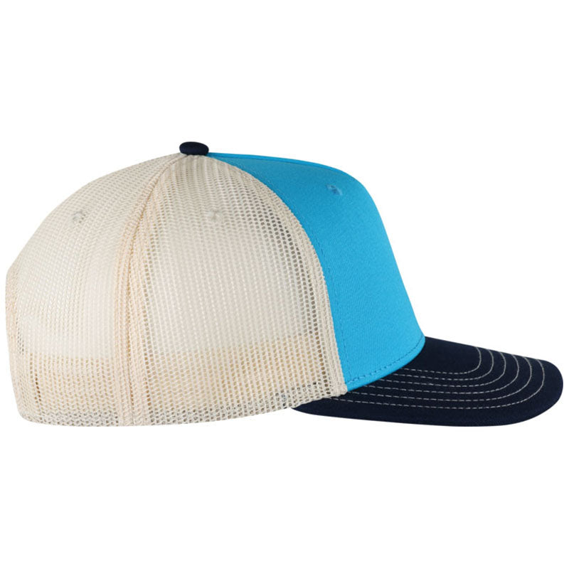 Ahead Teal Crown/Navy Bill/Cream Mesh Wave Rider Cap