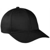 Port Authority Black Snapback Fine Twill Cap