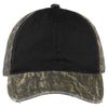 Port Authority Mossy Oak New Break-Up/Black Camo Cap with Contrast Front Panel
