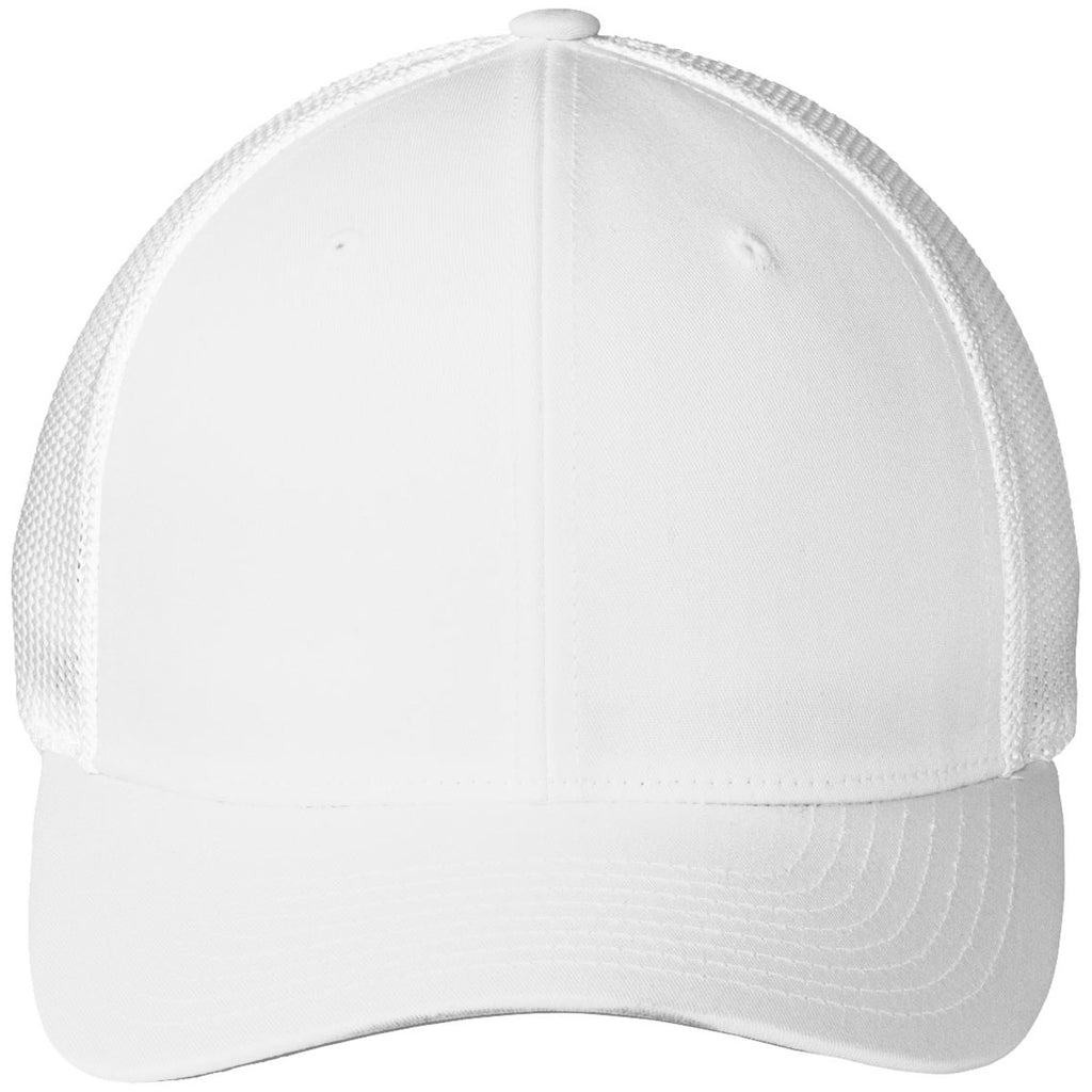Port Authority White/White Mesh Back Cap