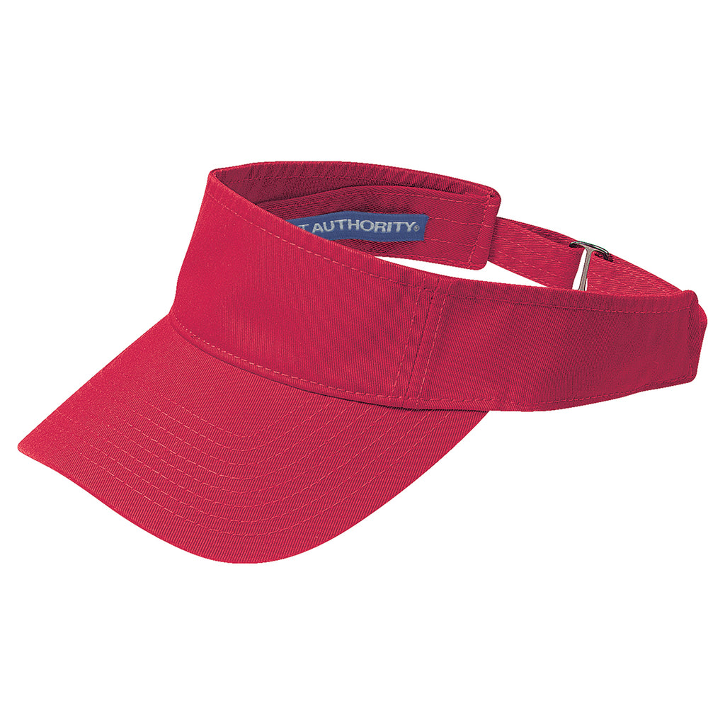 Port Authority Red Fashion Visor