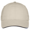 Port Authority Beige/Navy Sandwich Bill Cap