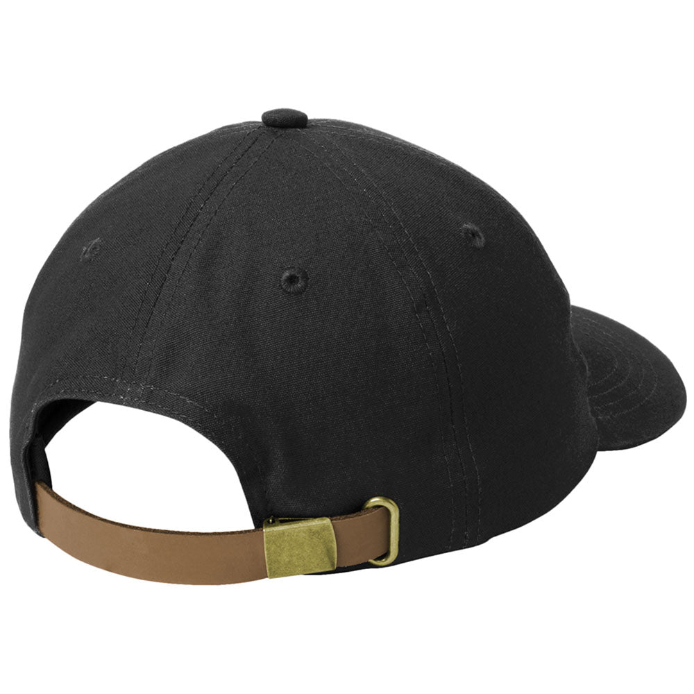 Port Authority Black Leather Strap Cap