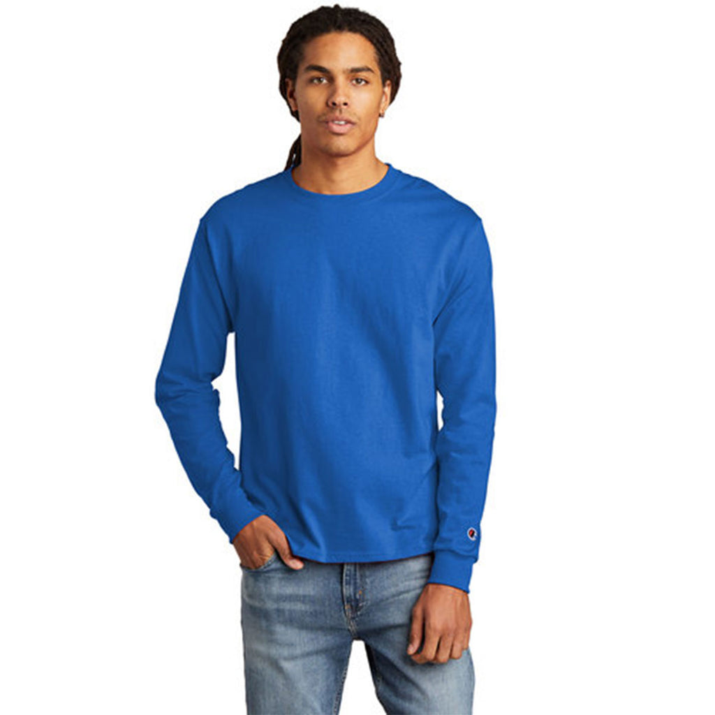 Champion Men's Athletic Royal Heritage 5.2-oz Jersey Long Sleeve Tee