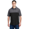 Core 365 Men's Black/Carbon Heather Fusion ChromaSoft Colorblock Polo