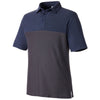 Core 365 Men's Carbon/Classic Navy Heather Fusion ChromaSoft Colorblock Polo