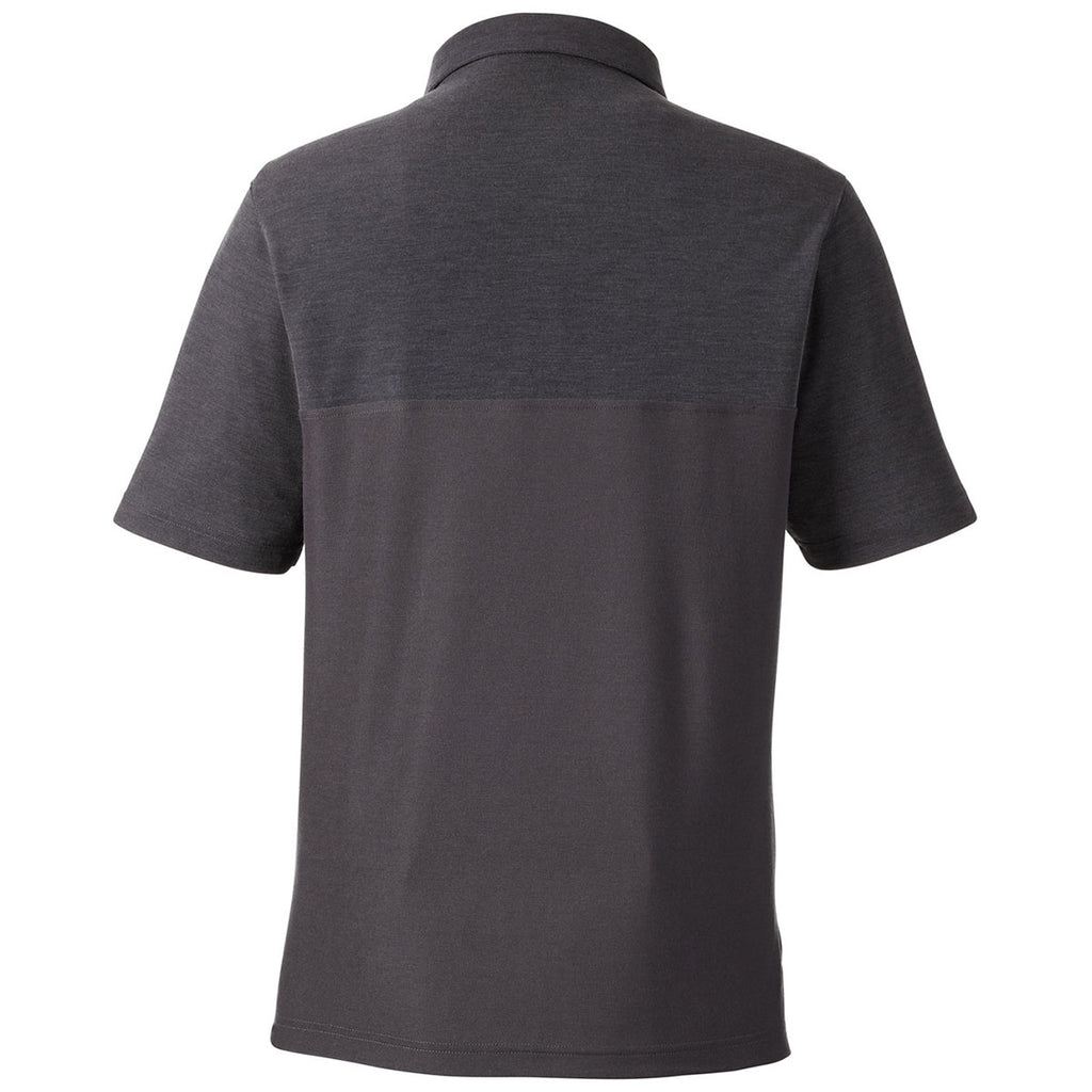 Core 365 Men's Carbon/Carbon Heather Fusion ChromaSoft Colorblock Polo