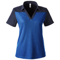 Core 365 Women's True Royal/Classic Navy Heather Fusion ChromaSoft Colorblock Polo