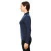 Core 365 Women's Classic Navy Heather/Carbon Kinetic Performance Quarter Zip