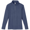 Core 365 Men's Classic Navy Heather Fusion ChromaSoft Pique Quarter-Zip