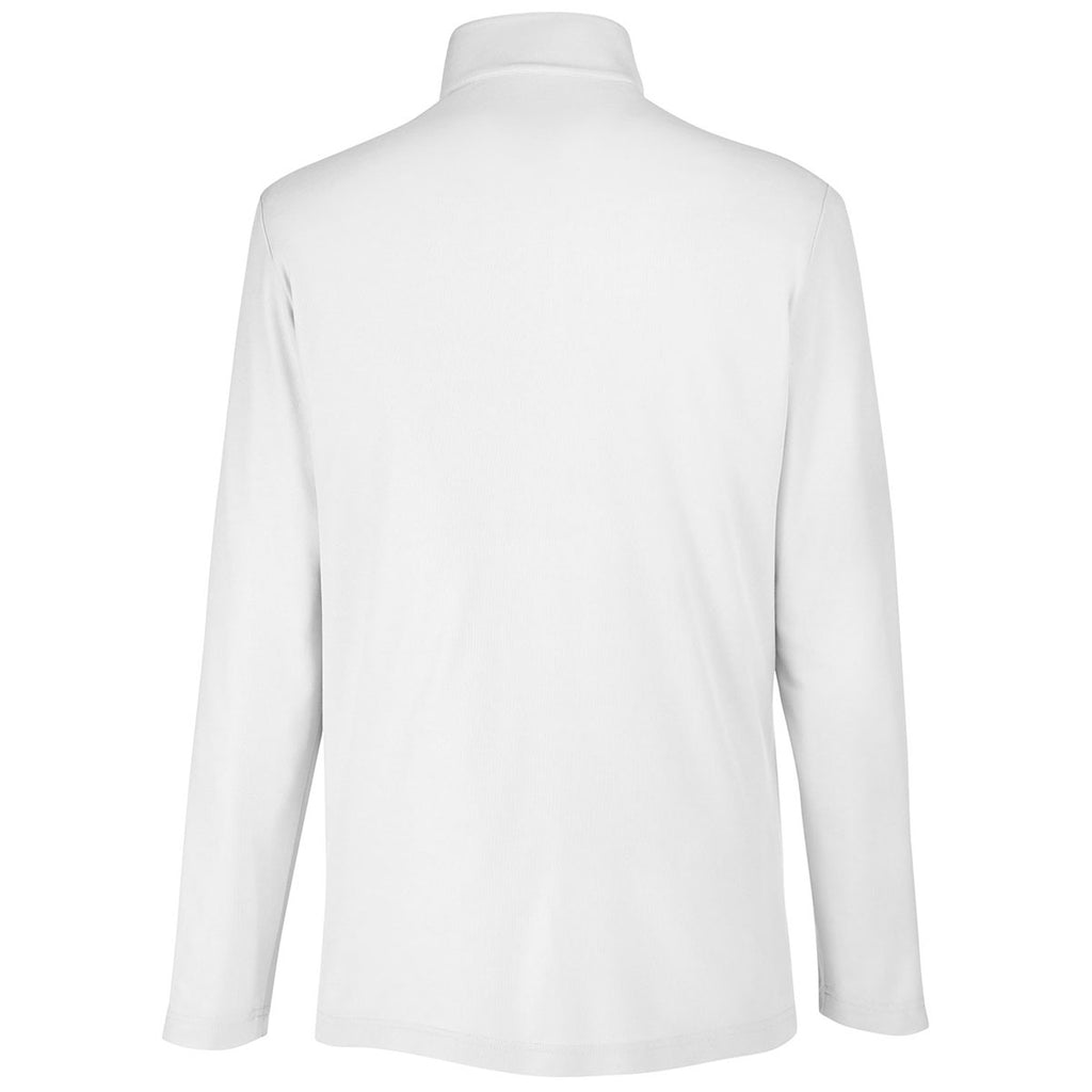 Core 365 Men's White Fusion ChromaSoft Pique Quarter-Zip