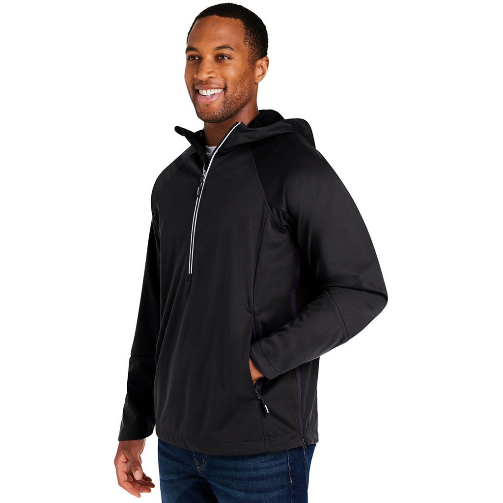 Core 365 Unisex Black Techno Lite Pullover Anorak