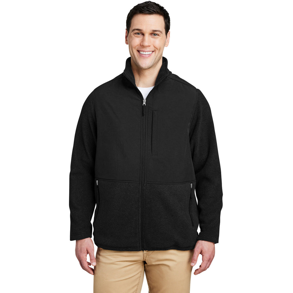 Core 365 Men's Black/Black Journey Summit Hybrid Full Zip