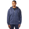 Landway Men's Heather Navy Kingsley Quilted Fleece Hoodie