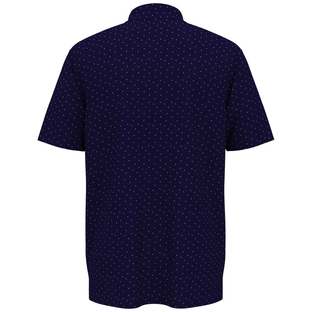 Callaway Men's Peacoat Navy SS Micro Chev Print Polo