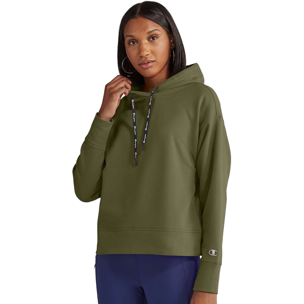 Champion Women's Fresh Olive Sport Hooded Sweatshirt