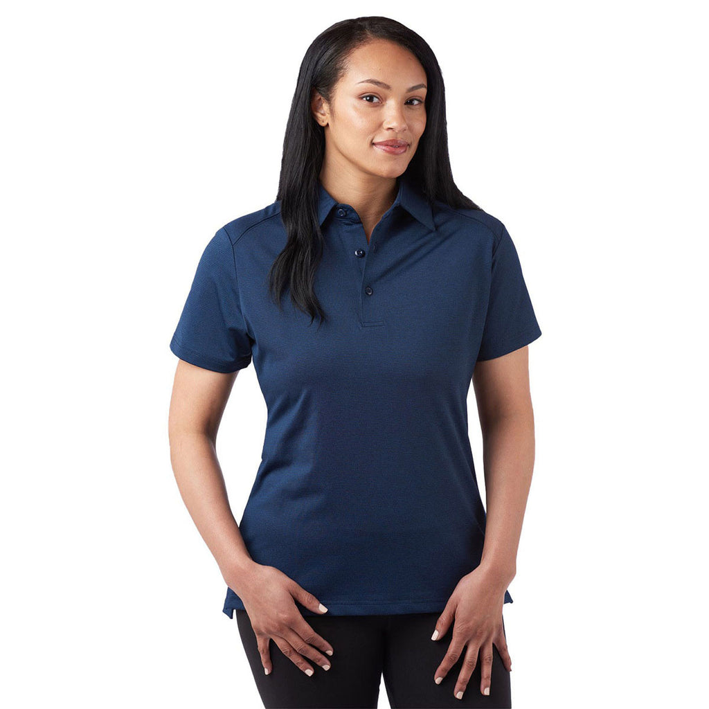 Landway Women's Heather Navy Reflex High Performance Polo