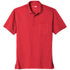 CornerStone Men's Red Industrial Snag-Proof Pique Pocket Polo