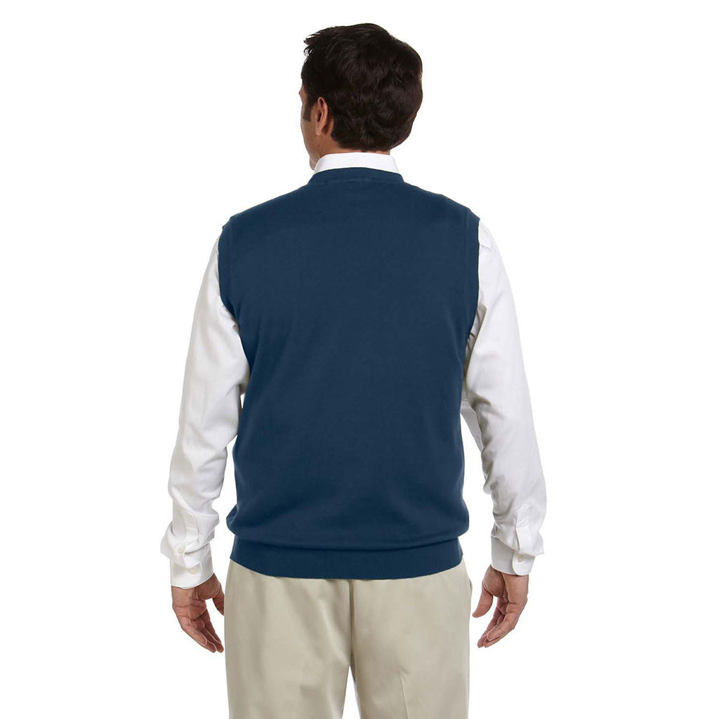 Devon & Jones Men's Navy V-Neck Vest