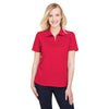 Devon & Jones Women's Red Heather CrownLux Performance Address Melange Polo