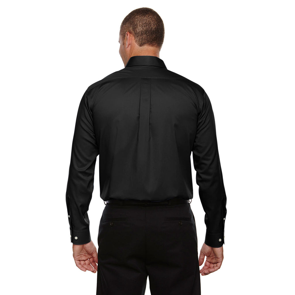 Devon & Jones Men's Black Crown Collection Solid Stretch Twill