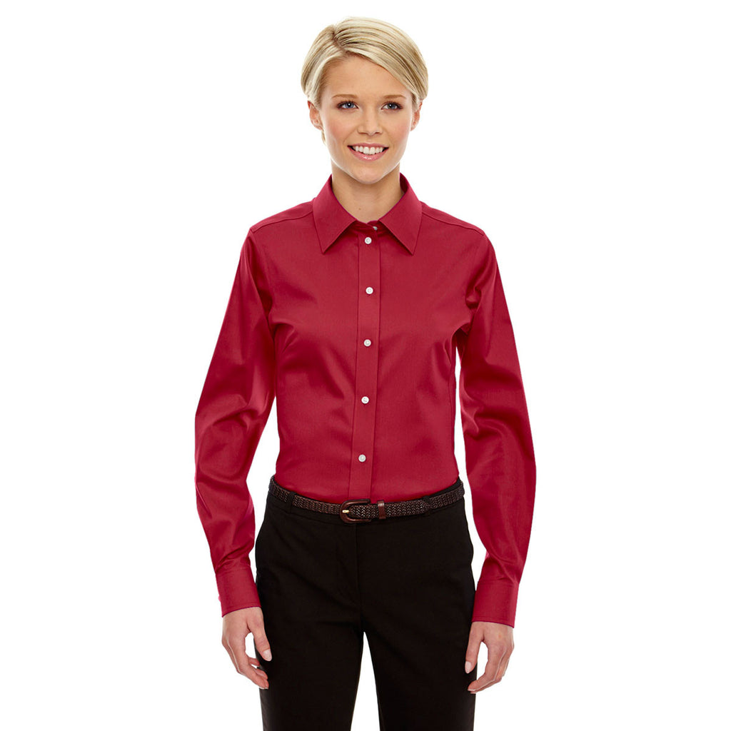 Devon & Jones Women's Red Crown Collection Solid Stretch Twill