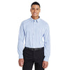 Devon & Jones Men's French Blue/White CrownLux Performance Micro Windowpane Shirt