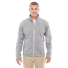 Devon & Jones Men's Grey Heather Bristol Full-Zip Sweater Fleece Jacket