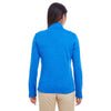 Devon & Jones Women's French Blue Heather Newbury Melange Fleece Quarter-zip