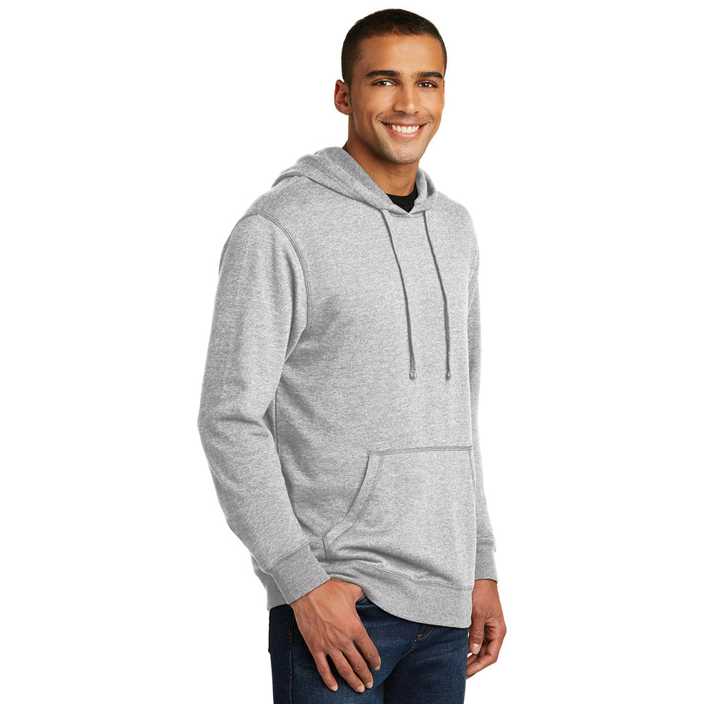 District Men's Heathered Grey Lightweight Fleece Hoodie