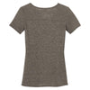 District Made Women's Chocolate Heather Tri-Blend Lace Tee